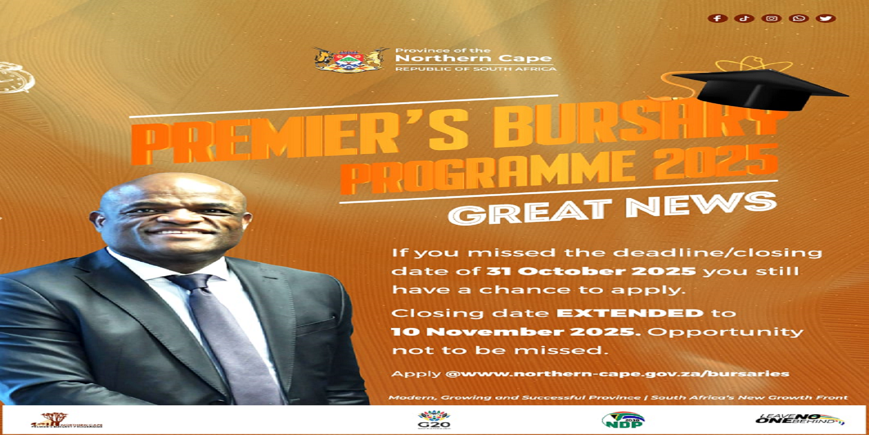 Bursary Application Window Extended – Now Closing 10 November 2025